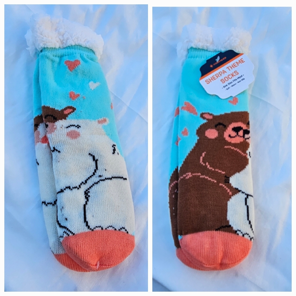Slipper Socks NEW Adult Bear & Brown Bear /Polar Bear